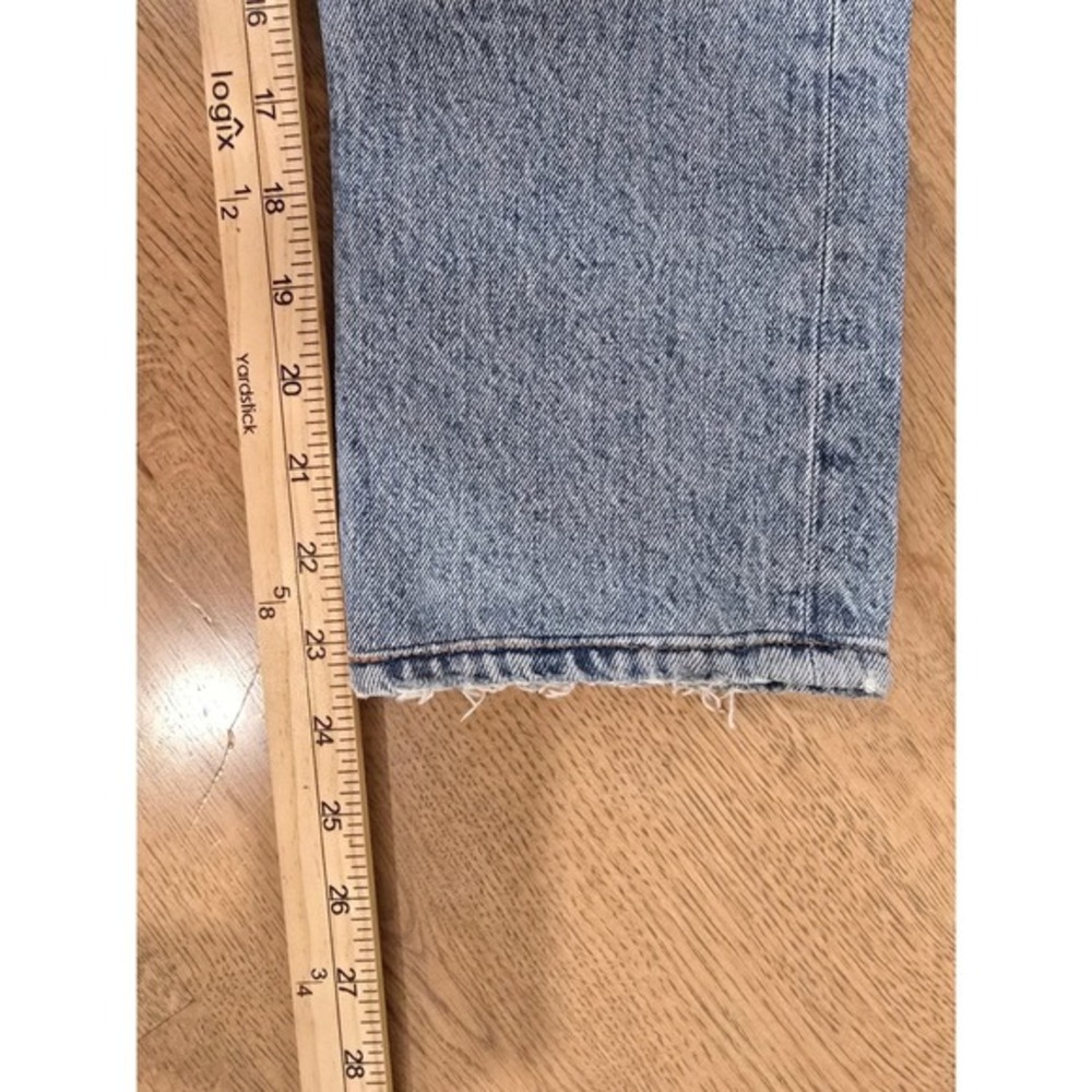 AGOLDE Riley Crop Light Wash‎ Distressed Straight Leg Jeans Women's Size 24 - Picture 9 of 9